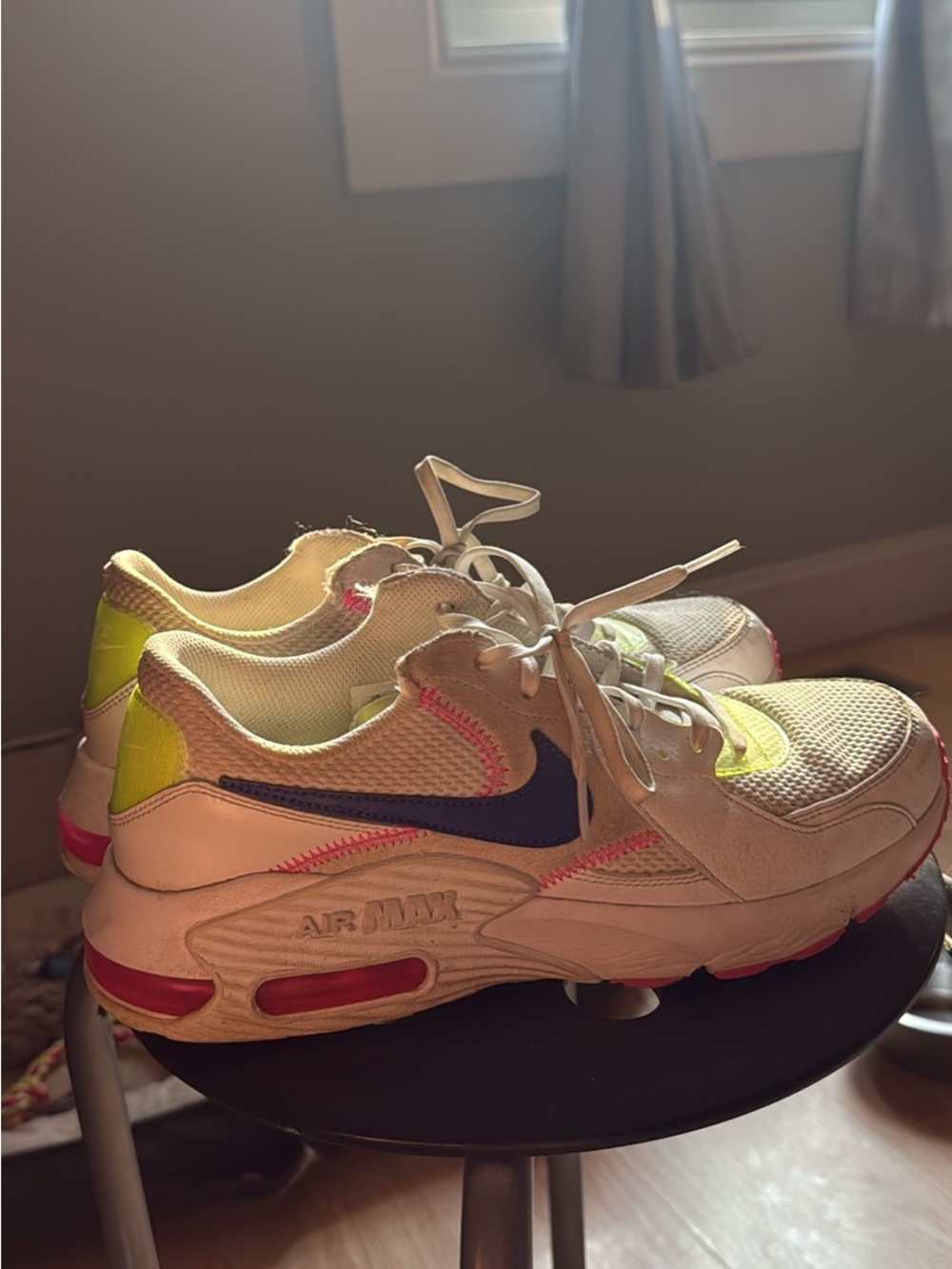 Nike White & Neon Air Max Sneakers